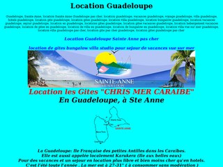 À Sainte-Anne : Gites Chris Mer Caraibe